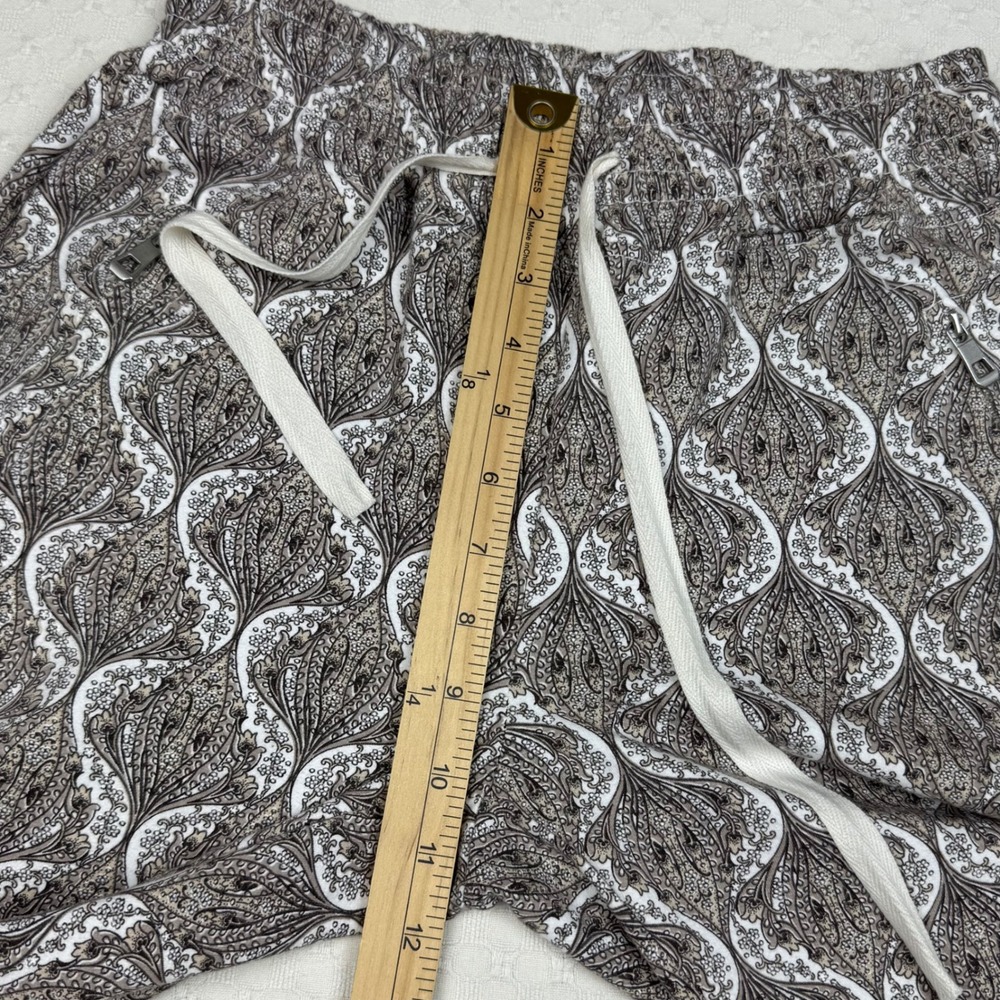 Nostalgia Elastic Waist Knit Joggers Sweatpants Women M Paisley Italy Made - Picture 6 of 12
